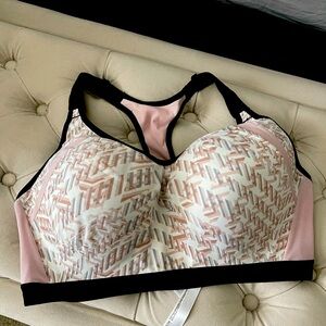 Victorias secret sports bra - 36DD - pink, black and white